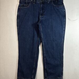Vtg. Guide Gear Jeans‎ Mens 46x30 (46x29) Flannel Lined Straight Blue Denim Med